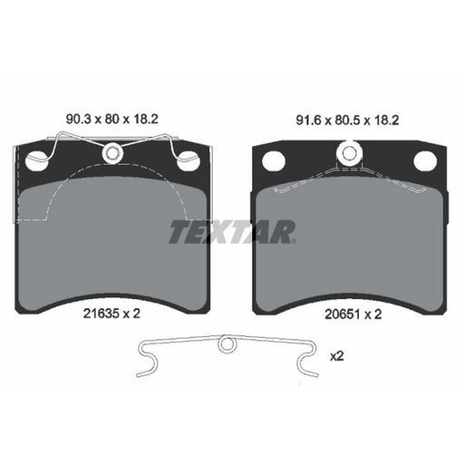 Textar Front Brake Pad Set 2163501
