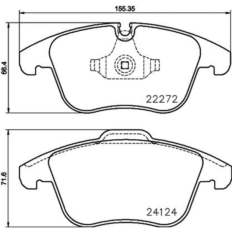 Mintex Front Brake Pad Set fits Jaguar S-Type II 1999-2007 3.0