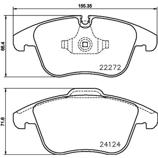 Mintex Front Brake Pad Set fits Jaguar S-Type II 1999-2007 3.0