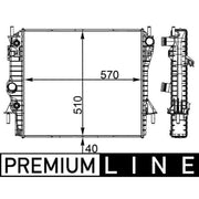 Mahle Engine Radiator fits Jaguar Xk II 2006-2014 3.6 4.2 5.0