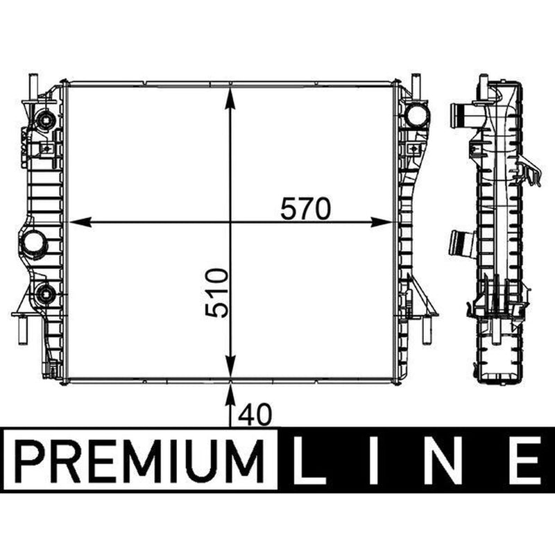 Mahle Engine Radiator fits Jaguar Xk II 2006-2014 3.6 4.2 5.0