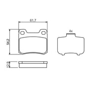Bosch Front & Rear Pads fits Mercedes-Benz 190 1982-1993