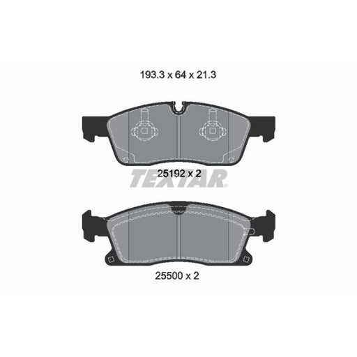 Textar Front Brake Pad Set 2519202