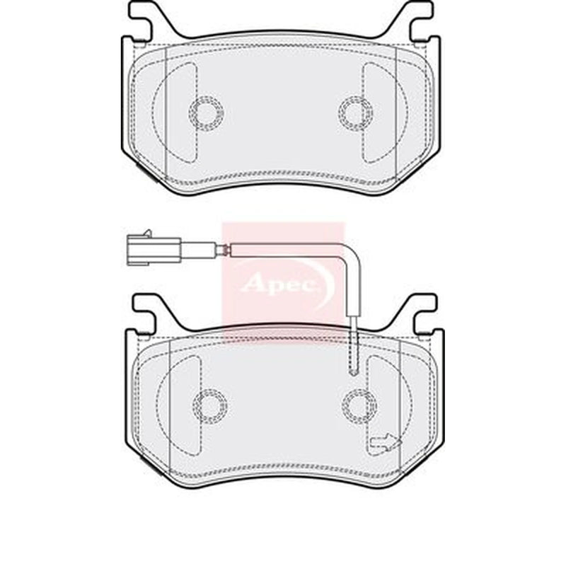 Apec Rear Brake Pad Set PAD2140