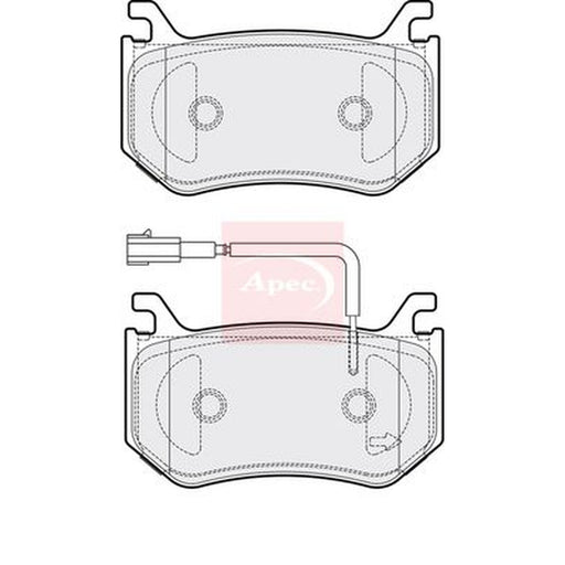 Apec Rear Brake Pad Set fits Alfa Romeo Giulia 2015 on 2.9