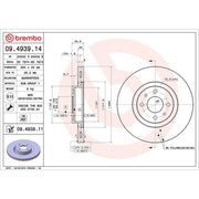 Brembo Front & Rear Brake Discs & Pads fits Lancia Musa 2009-2012 1.3