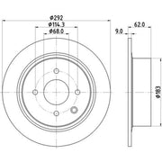 DON Front & Rear Brake Discs & Pads fits Nissan Tiida 2004-2013 1.5 1.6 1.8