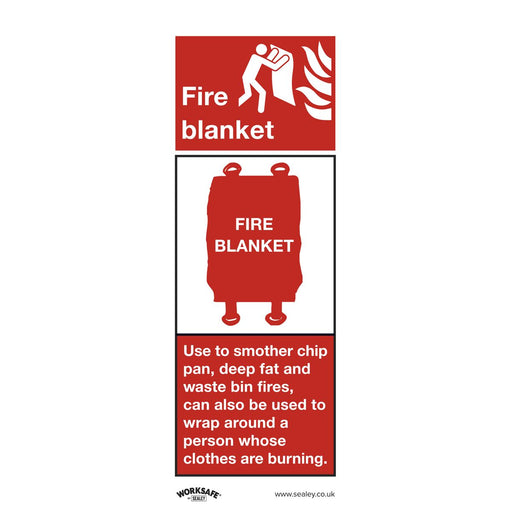 Sealey Safe Conditions Safety Sign Fire Blanket Self-Adhesive Vinyl Pack of 10 Sealey - Dynamic Drive