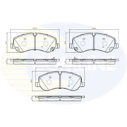 Comline 4 x Front Brake Pad Set fits Maxus Deliver 9 2020 on 2.0