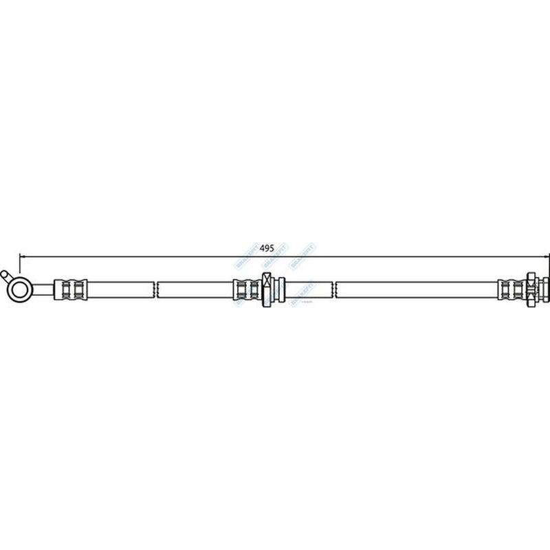 Apec Brake Hydraulic Hose Line Rear Right fits Nissan X-Trail I 2001-2013