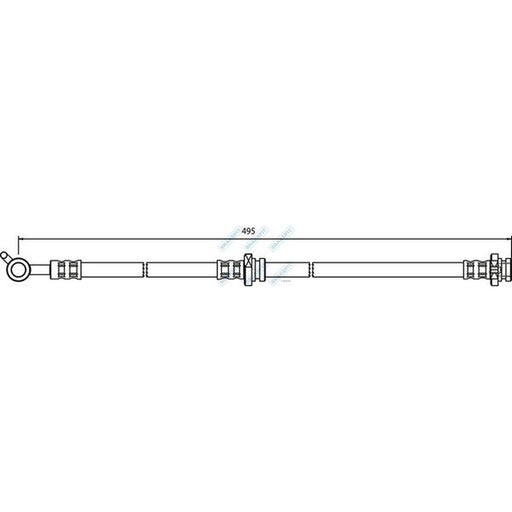 Apec Brake Hydraulic Hose Line Rear Right fits Nissan X-Trail I 2001-2013