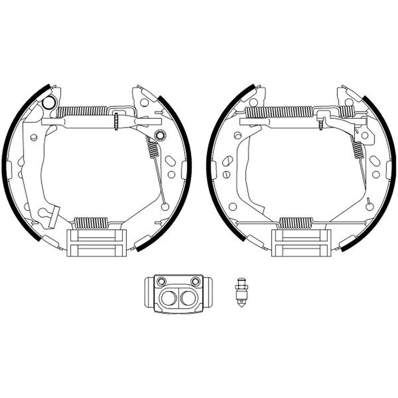 Mintex Brake Shoe Set Axle Kit fits Hyundai Accent II 1999-2006 1.3 1.5