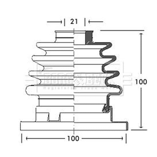 Borg & Beck Drive Shaft Bellow Kit transmission sided BCB2759
