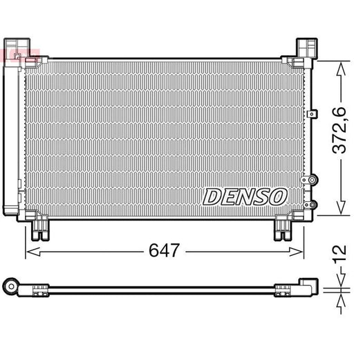 Denso Air Conditioning Condenser fits Lexus Is III 2013-2015