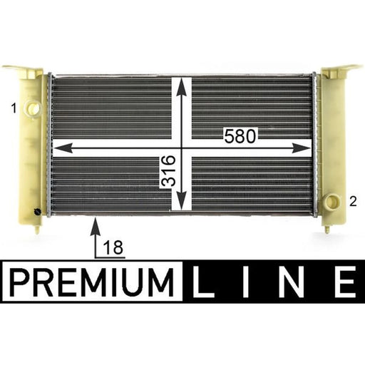 Mahle Engine Radiator fits Fiat Stilo 2001-2003 1.2