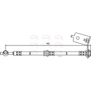 Apec Brake Hydraulic Hose Line Rear Right fits Hyundai Santa Fé I 2000-2006