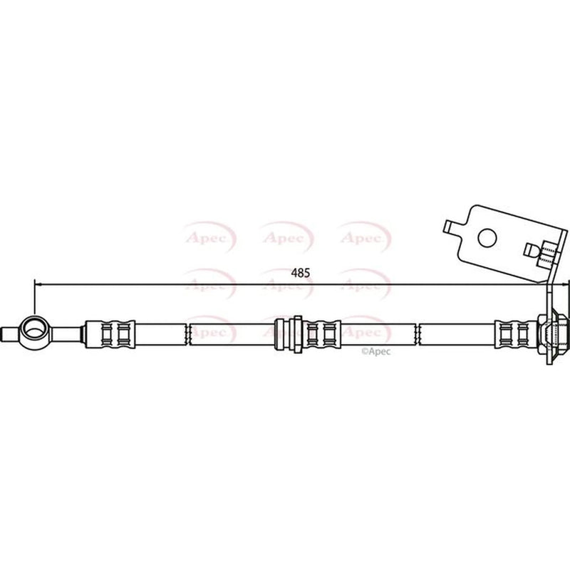 Apec Brake Hydraulic Hose Line Rear Right HOS3571