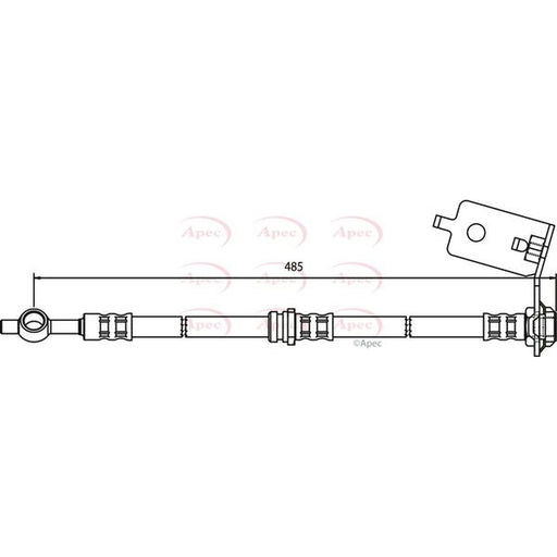 Apec Brake Hydraulic Hose Line Rear Right fits Hyundai Santa Fé I 2000-2006