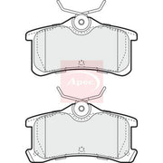 Apec Rear Brake Pad Set fits Toyota Avensis 1999-2003 1.6 1.8 2.0