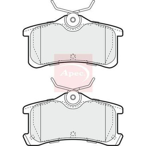 Apec Rear Brake Pad Set fits Toyota Avensis 1999-2003 1.6 1.8 2.0