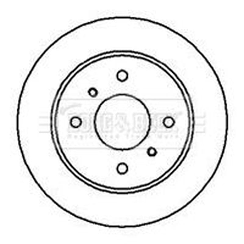 Borg & Beck Rear Brake Discs & Pads fits Nissan Almera 2000-2006 1.5 1.8 2.2