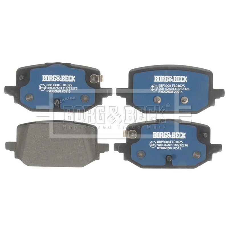 Borg & Beck Rear Brake Vented Discs & Pads fits Nissan X-Trail IV 2022 on 1.5