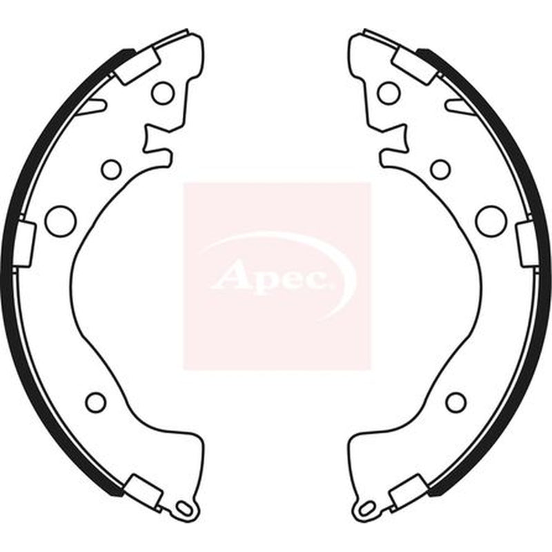 Apec Brake Shoe Set Axle Kit fits Honda Jazz III 2008-2015 1.2 1.3 1.4
