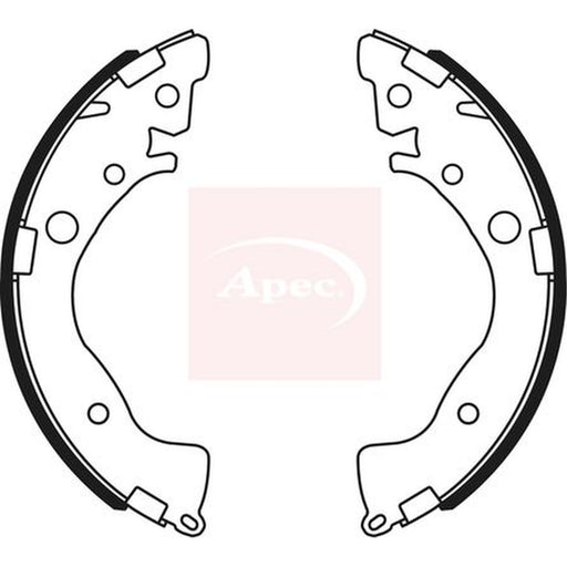 Apec Brake Shoe Set Axle Kit fits Honda Jazz III 2008-2015 1.2 1.3 1.4