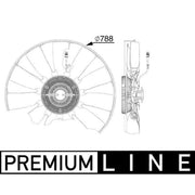 Mahle Engine Cooling Fan fits Man Tgx I 2007-2019 18.680 33.680 41.680
