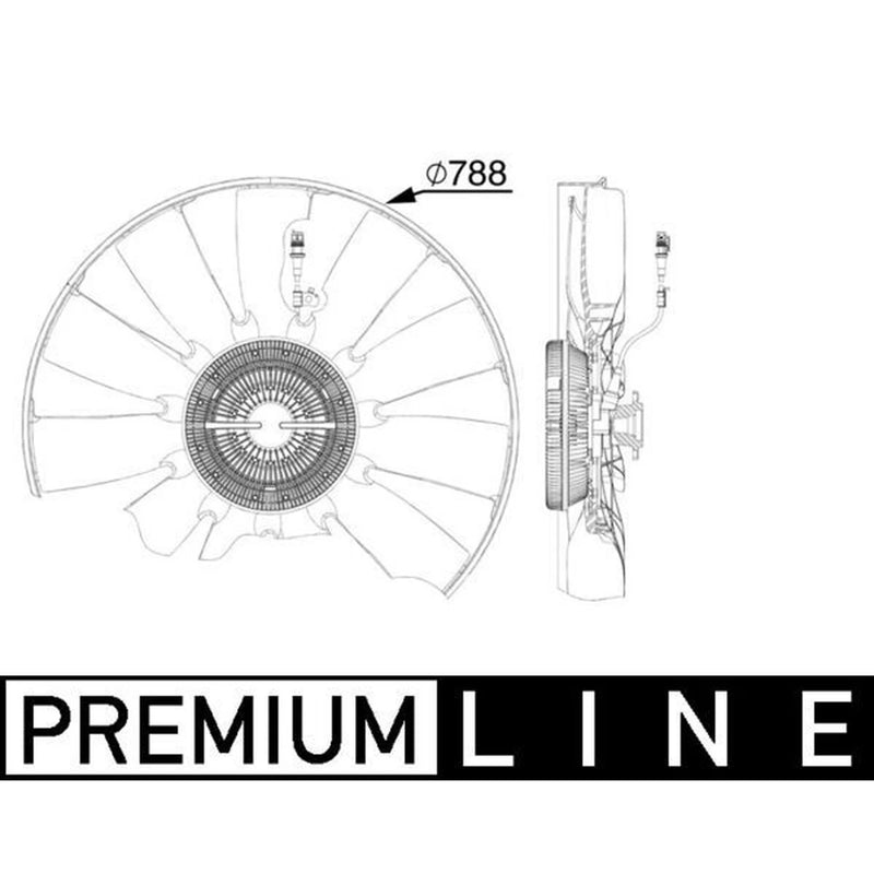 Mahle Engine Cooling Fan fits Man Tgx I 2007-2019 18.680 33.680 41.680