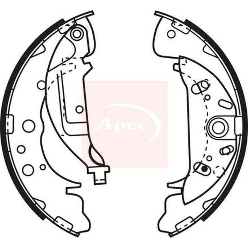 Apec Brake Shoe Set Axle Kit fits Hyundai Santa Fé I 2000-2006 2.0 2.4 2.7