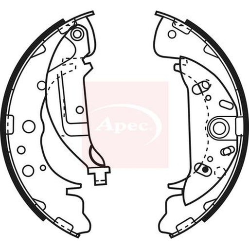 Apec Brake Shoe Set Axle Kit fits Hyundai Santa Fé I 2000-2006 2.0 2.4 2.7