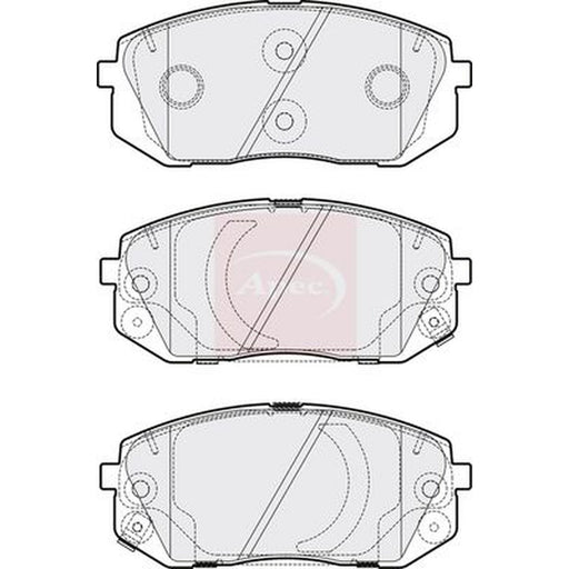 Apec Front & Rear Brake Discs & Pads fits Kia Soul II 2016-2018 1.6