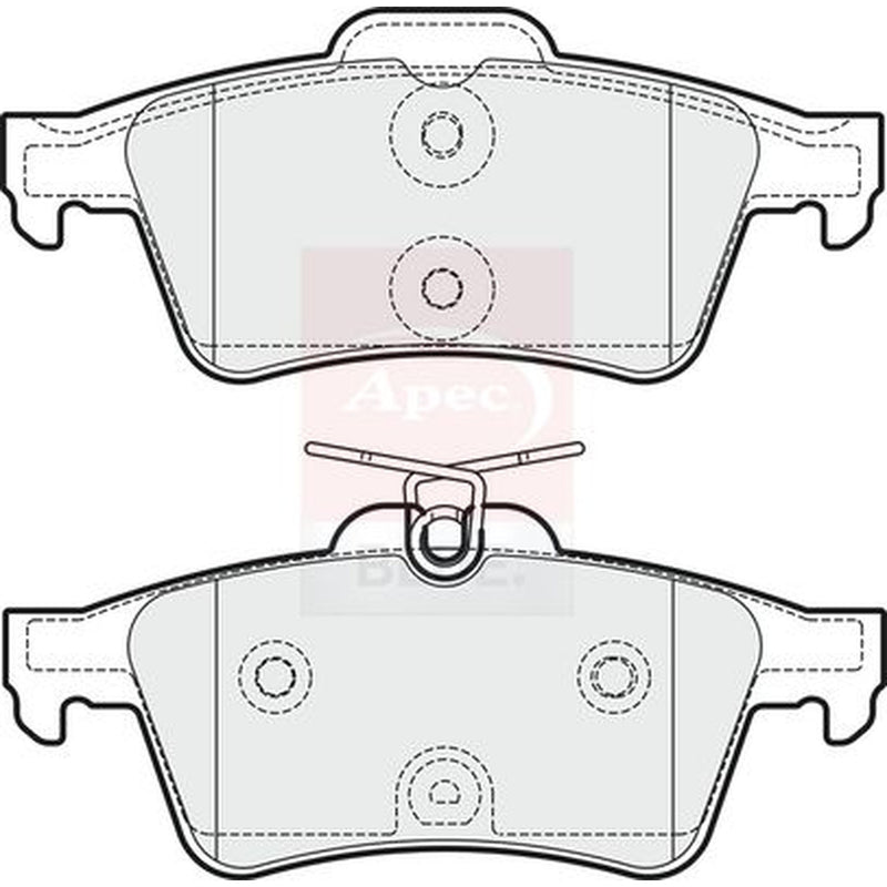 Apec Rear Brake Pad Set fits Peugeot 508 I 2010-2018 1.6 2.0 2.2