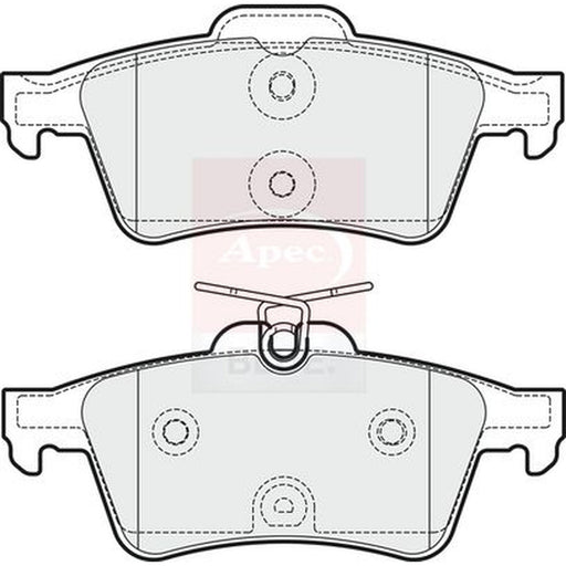 Apec Rear Brake Pad Set fits Peugeot 508 I 2010-2018 1.6 2.0 2.2