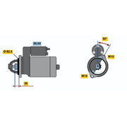 Bosch Starter Motor 12V 1.4kW 9 Teeth