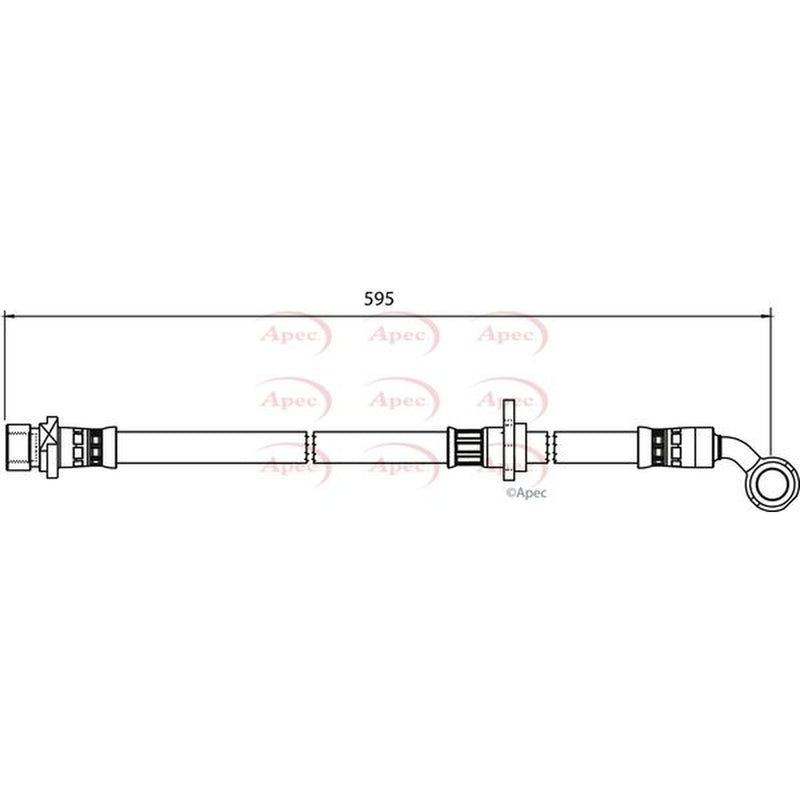 Apec Brake Hydraulic Hose Line Front Right fits Honda Cr-V 2001-2007 2.0 2.2