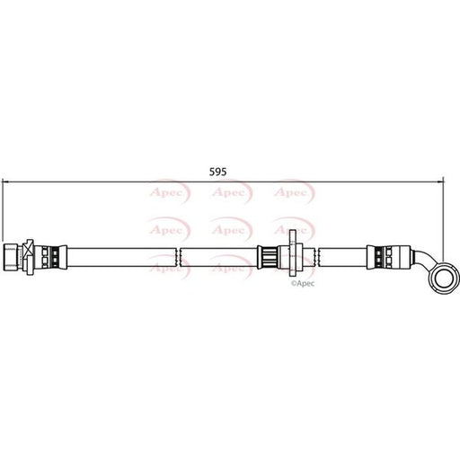 Apec Brake Hydraulic Hose Line Front Right fits Honda Cr-V 2001-2007 2.0 2.2