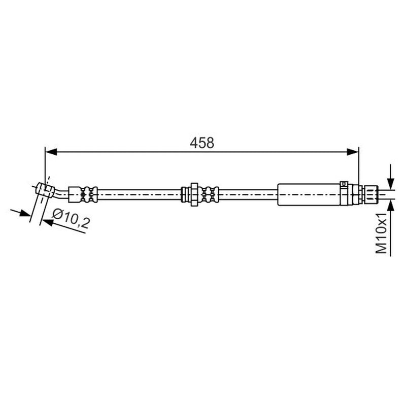 Bosch Brake Hydraulic Hose Line Front Right 1 987 481 663