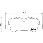 Brembo 4 x Rear Brake Pad Set fits Land Rover Discovery IV 2009-2018 3.0 4.0 5.0