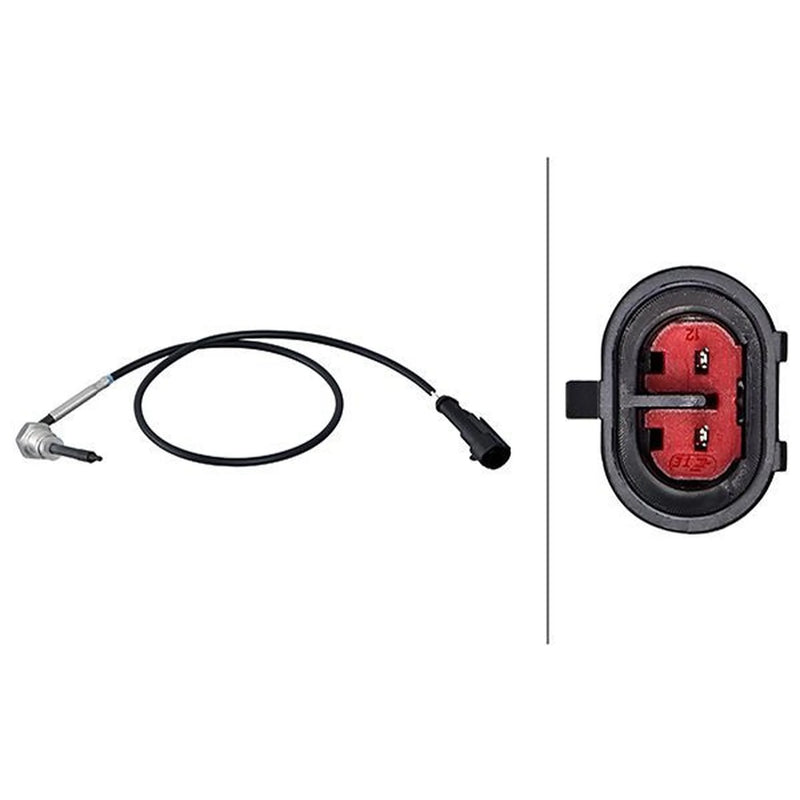 Hella Exhaust Gas Temperature Sensor fits Iveco Daily III 1999-2007 2.8