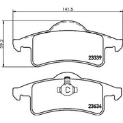 Mintex Rear Brake Pad Set fits Jeep Cherokee 1988-2001 2.5 4.0