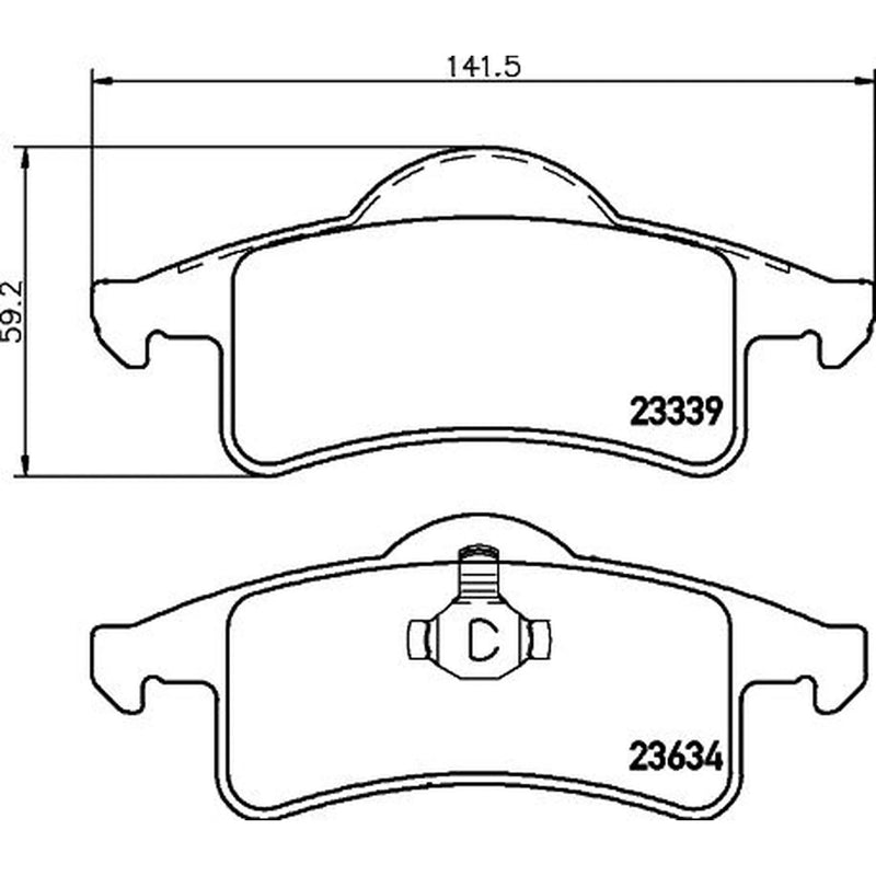 Mintex Rear Brake Pad Set fits Jeep Cherokee 1988-2001 2.5 4.0
