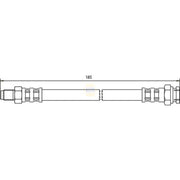 NAPA Brake Hydraulic Hose Line Rear fits Alfa Romeo 145 1994-2001
