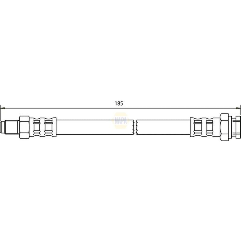 NAPA Brake Hydraulic Hose Line outer NBH1414