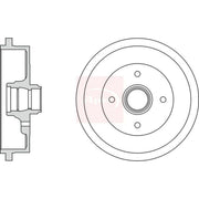 Apec Brake Drum Assembly Rear fits Seat Cordoba 1993-2002 1.4 1.6 1.8 1.9