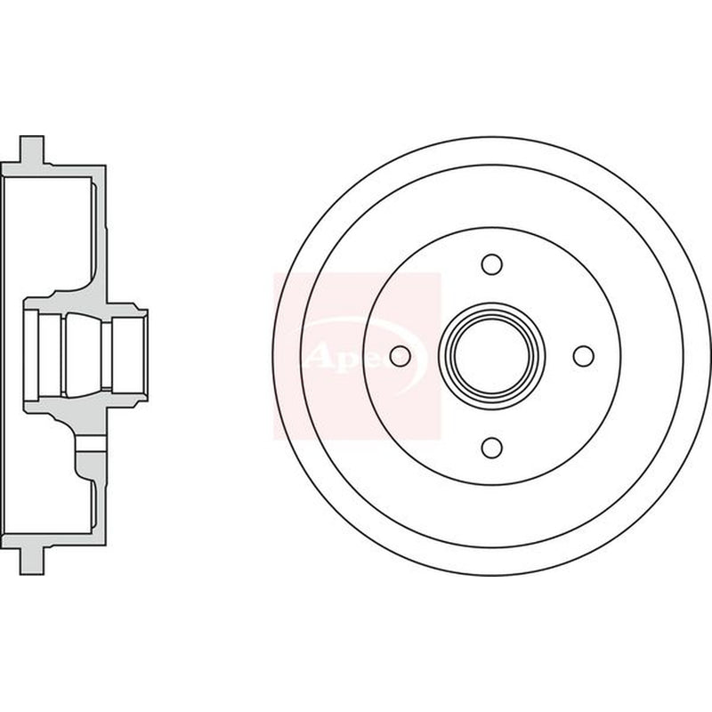 Apec Brake Drum Assembly Rear fits Seat Cordoba 1993-2002 1.4 1.6 1.8 1.9