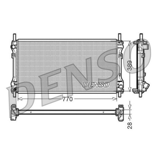 Denso Engine Radiator fits Ford Transit 2000-2006 2.0