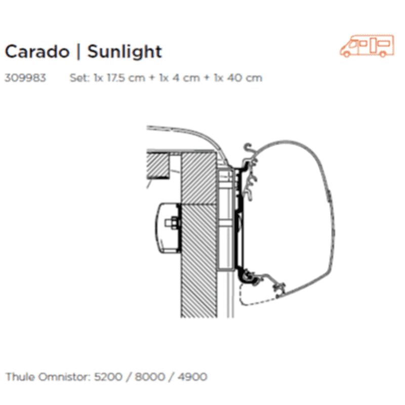 Thule CARADO/SUNLIGHT WALL ADAPTOR - 309983