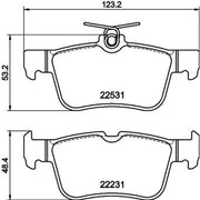 DON Rear Brake Pad Set fits Ford Galaxy 2019-2023 2.0